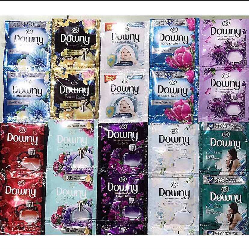 1 dây 10 gói nước xả downy 1 lần xả