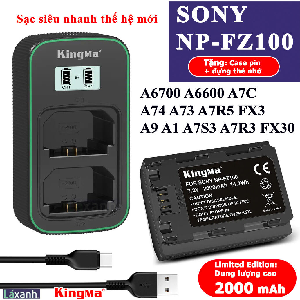 Sony FZ100 Pin và sạc máy ảnh SONY FX3 FX30 A7C A6700 A6600 A74 A73 A7R5