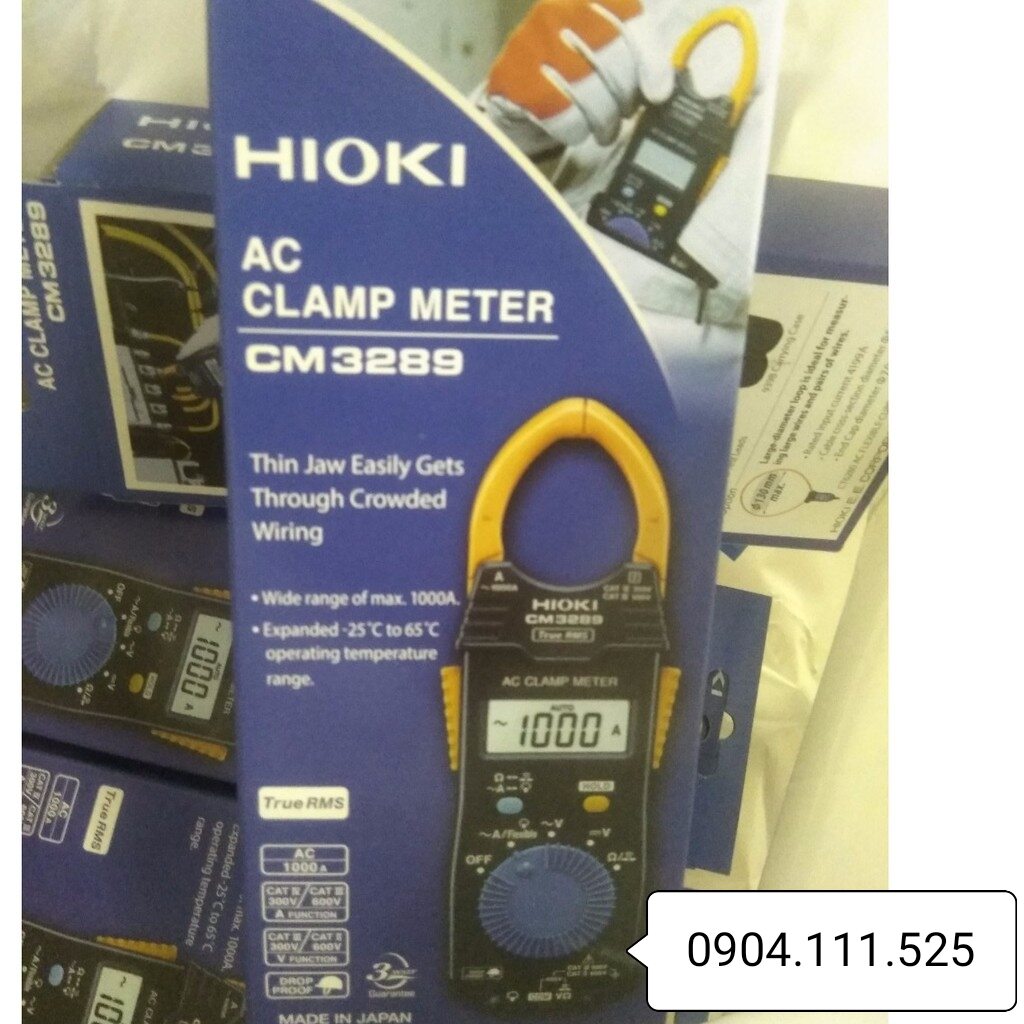 Ampe kìm đo dòng AC Hioki CM-3289 (1000A True RMS)