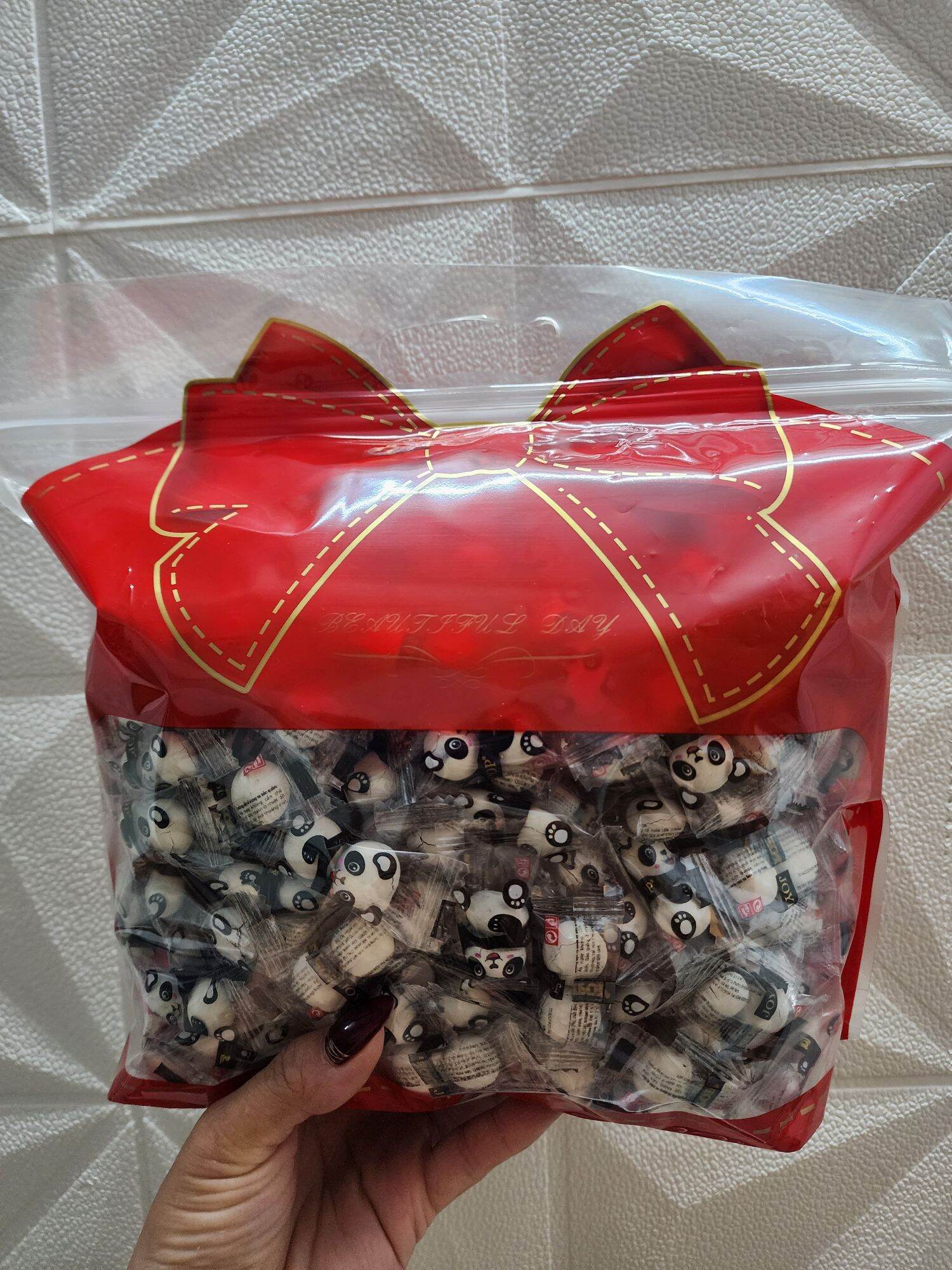 Socola Gấu Panda 1KG Túi Nơ