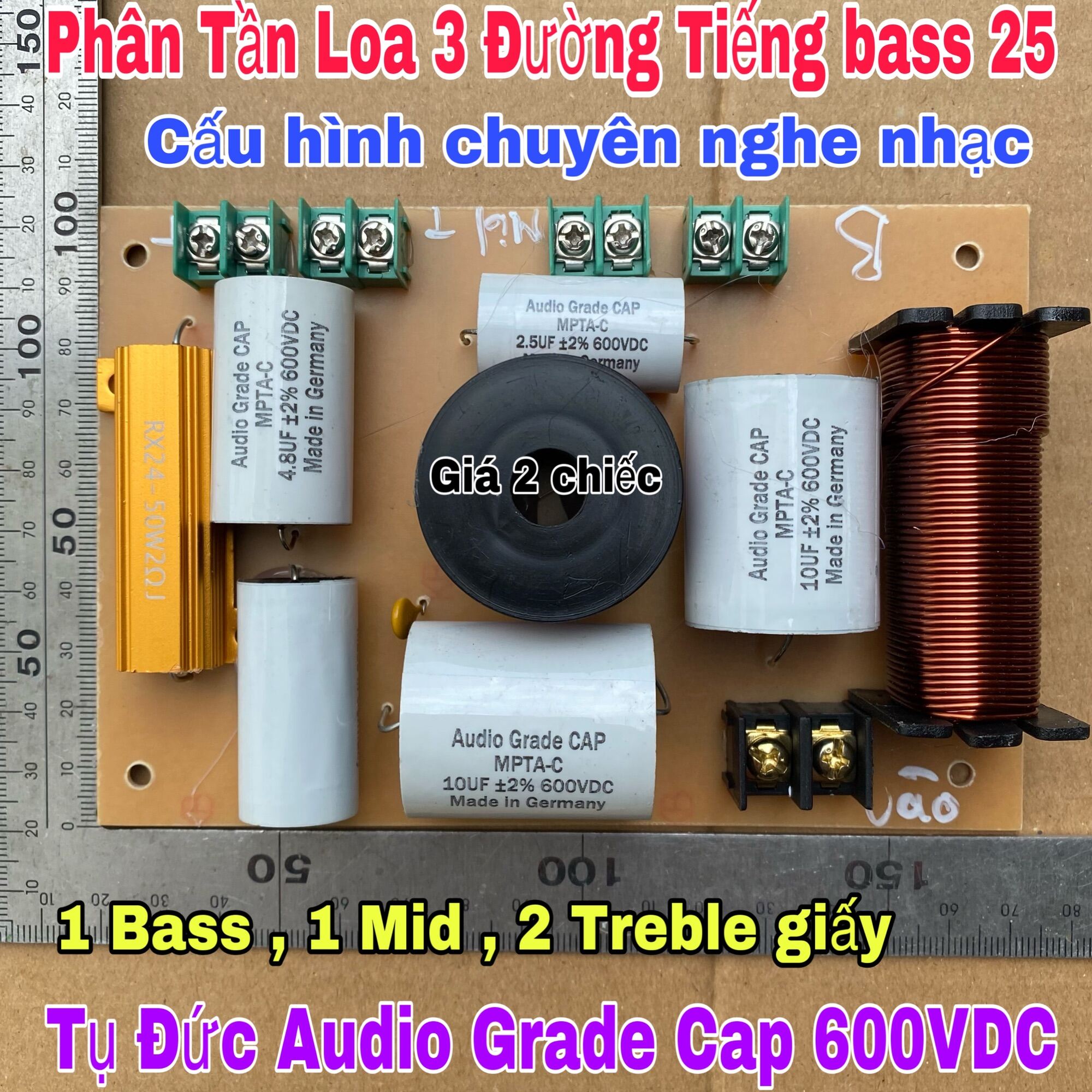 Phân tần loa 3 đường tiếng bass 25