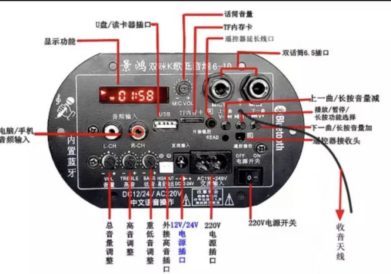 Mach Loa Crown Có Bluetooth Hiện thị Số