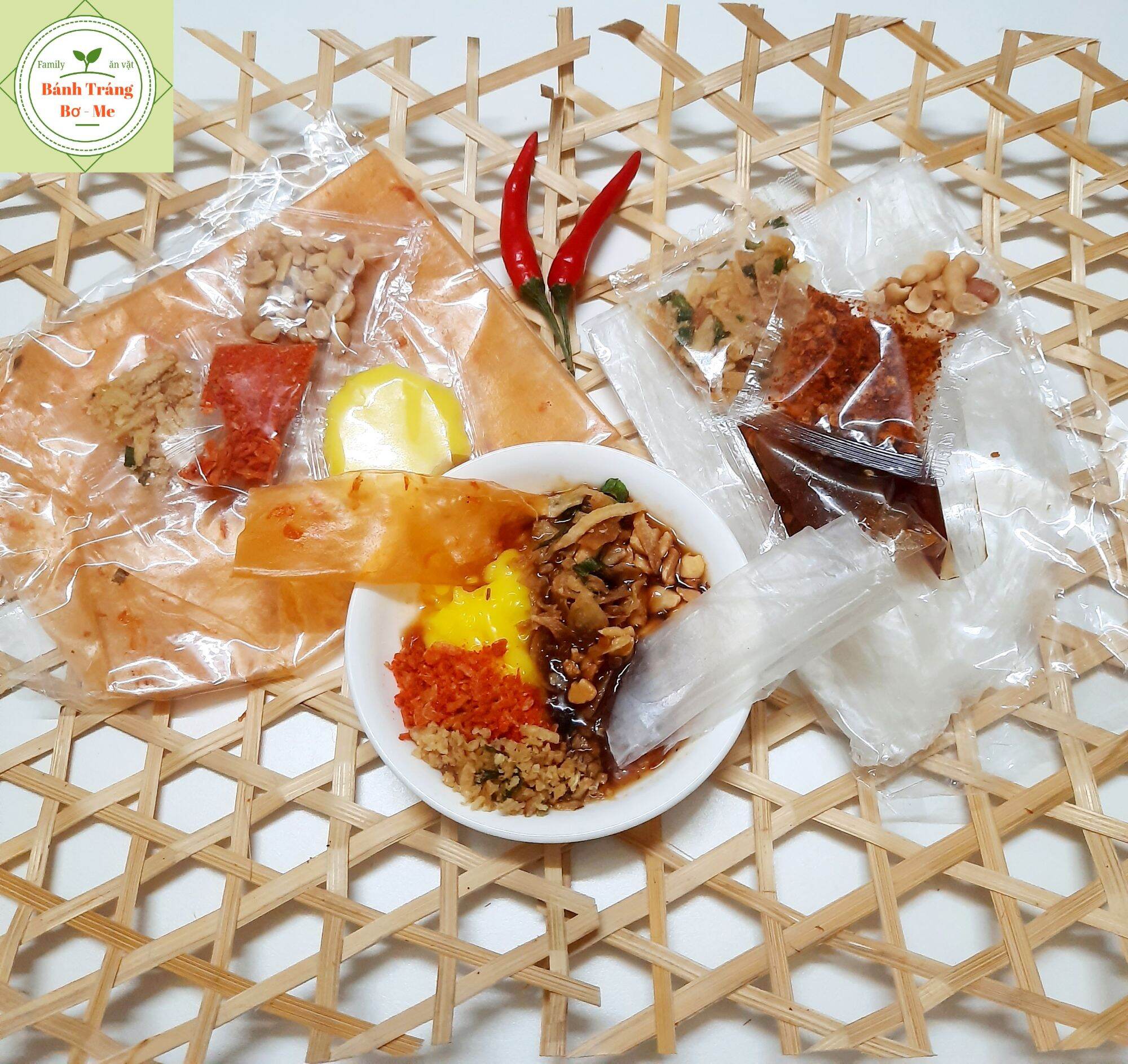 Set 2 Loại Bánh Tráng Bơ - Me (chấm và cuốn) - [5 BỊCH BƠ, 5 BỊCH ME]