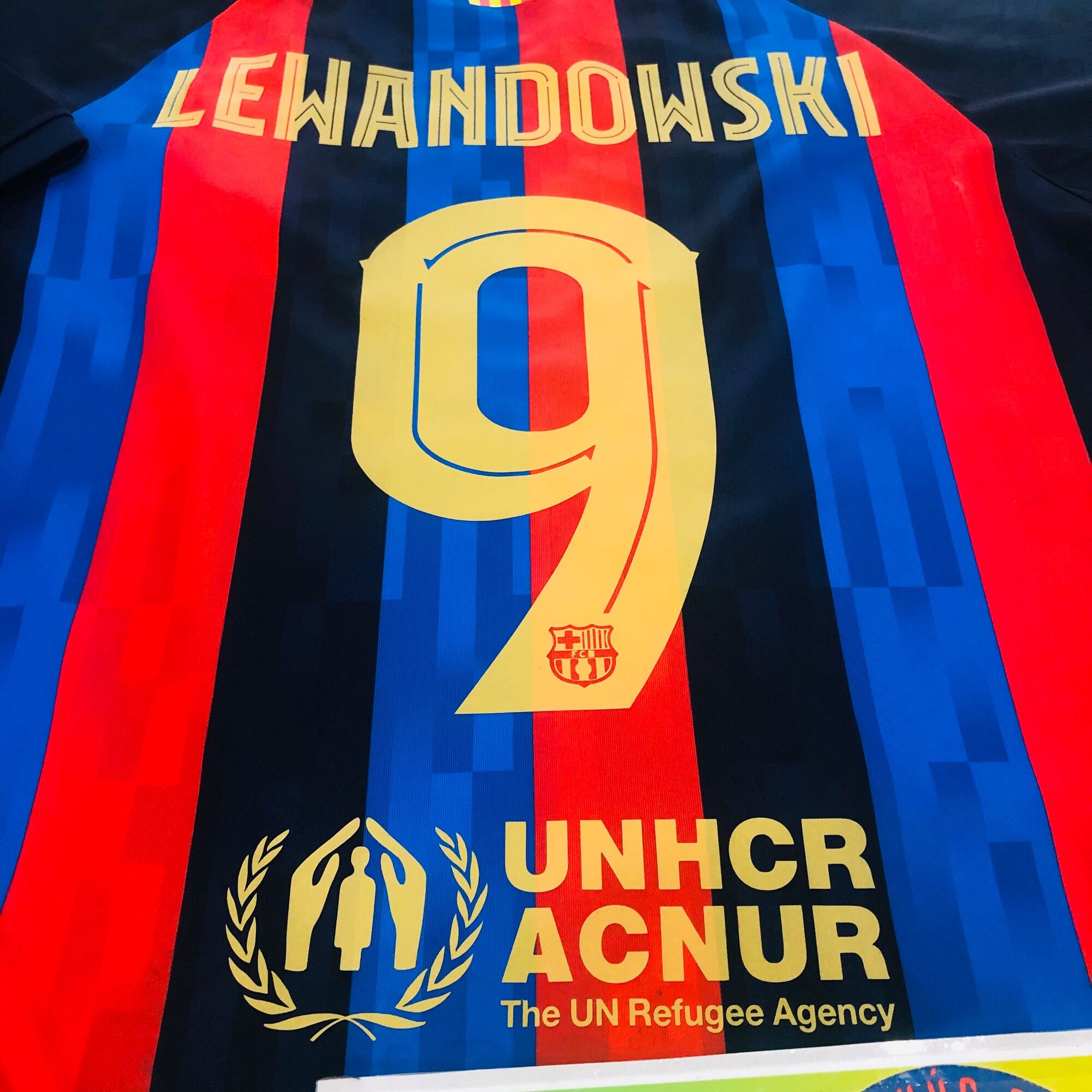 Bộ bóng đá vải thái Barcelona in Lewandowski
