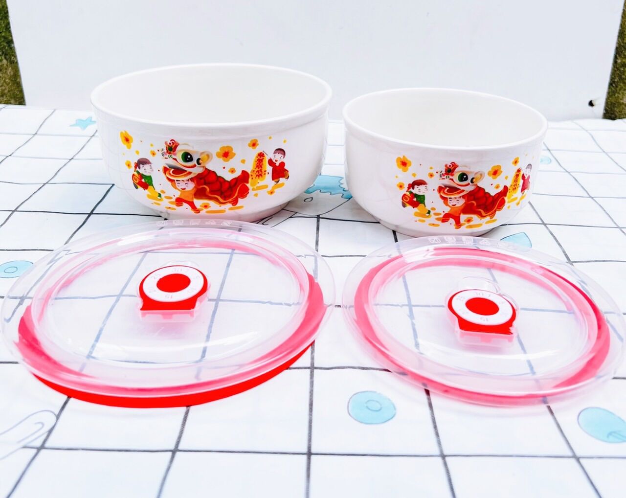 Bộ thố 2 cái thố sứ có nắp