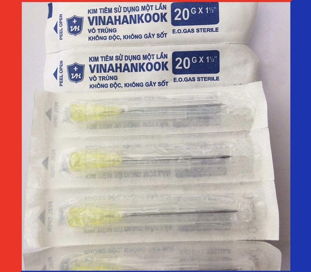 ❤️[HỘP 100 CÂY] Đầu kim lấy thuoc Vinahankook Đầu kim tiêm sạc Vinahankook đầu kim tiêm ép dạng vỉ VINAHANCOOK 18G 20G 23G 25G 26G