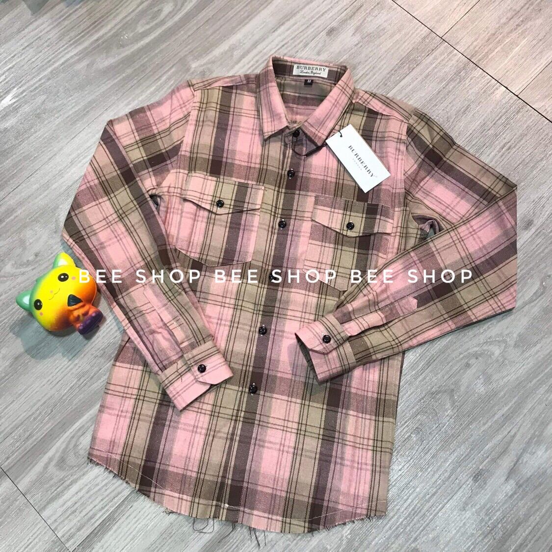 Áo Sơ Mi Nam Dài Tay Kẻ Rách Gấu Phù Hợp Đi Học, Đi Làm, Đi Chơi - Bee Shop