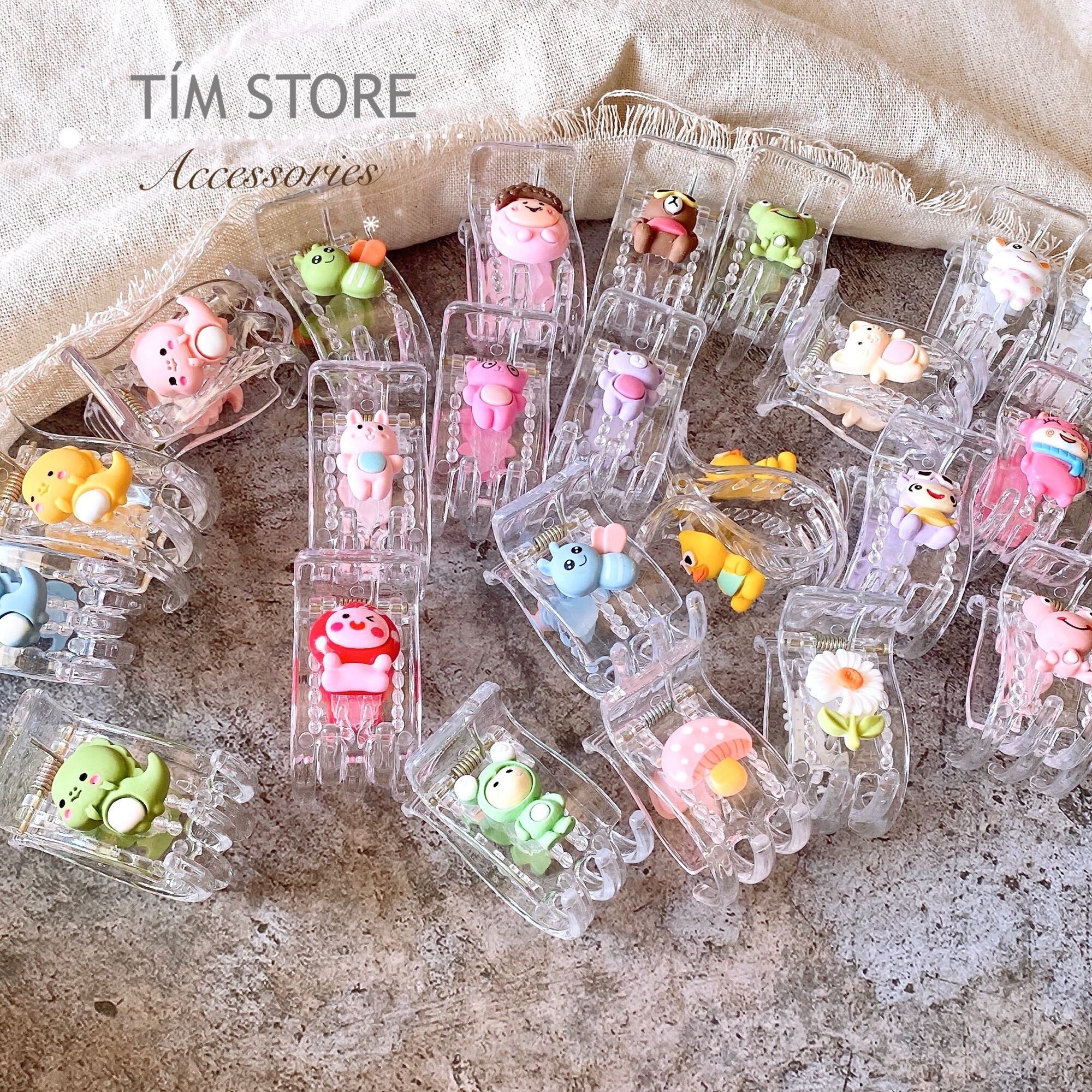 {Tím.Store}KẸP CÀNG CUA ,BẤU TÓC 5 RĂNG CHARM HANDMADE GIÁ RẺ