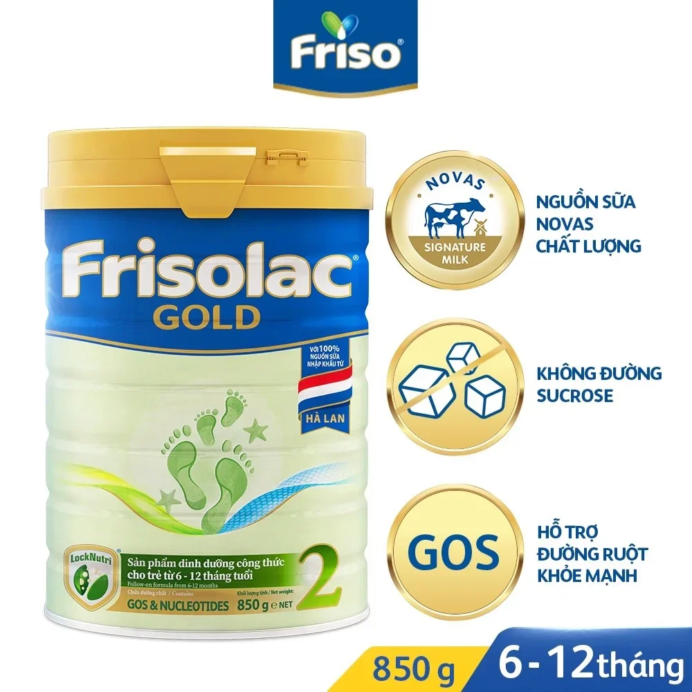 [HCM]Tặng 1 hộp gấu - Sữa bột Frisolac gold số 2 850g