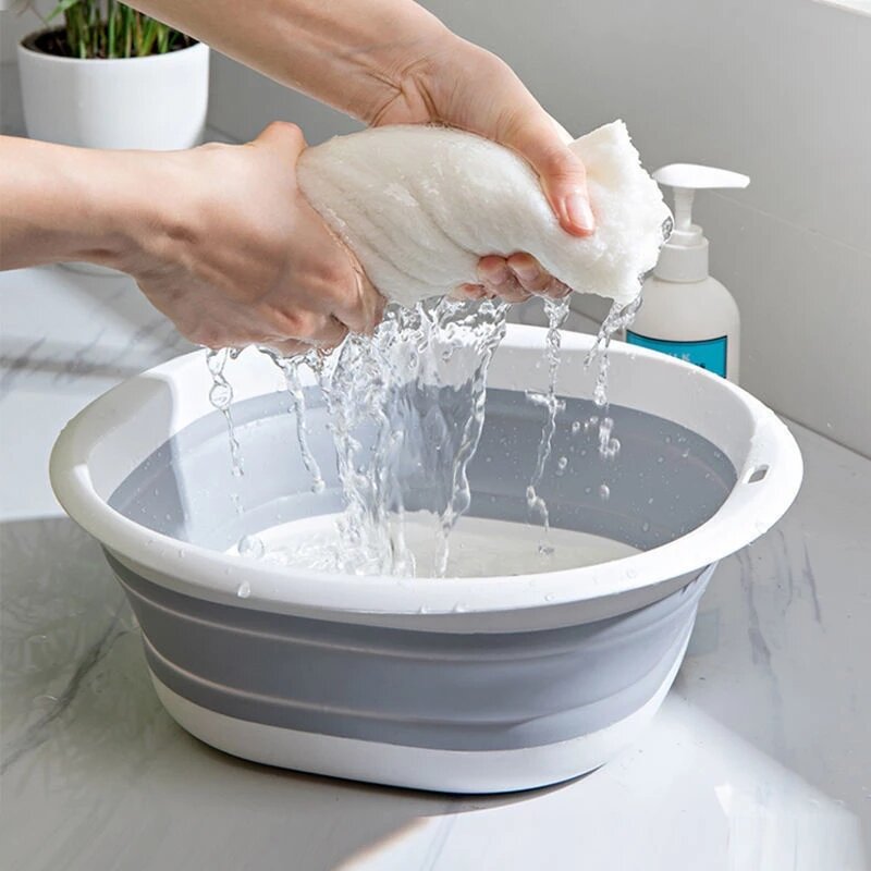 Nhựa gấp lưu vực Di động rửa lưu vực gấp giặt bồn tắm người lớn bé tắm lưu vực phòng tắm nhà bếp Phụ kiện rửa lưu vực
