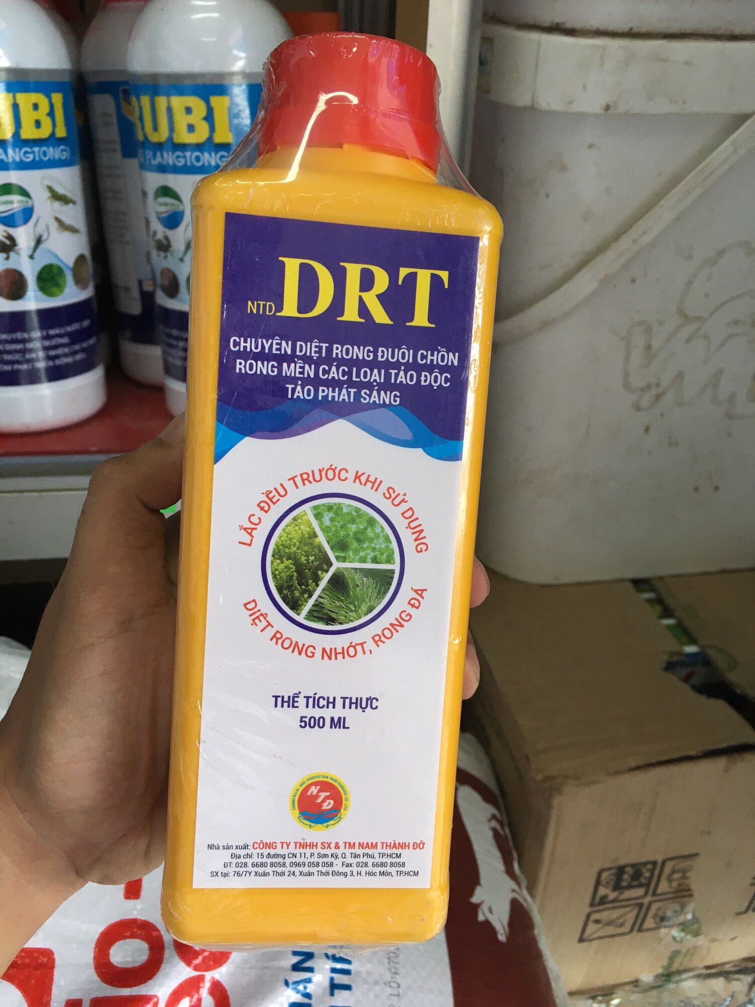 DRT diệt rong đuôi chồn , rong mền , tảo độc ,tảo phát sáng trong ao nuôi tôm cá thuỷ hải sản