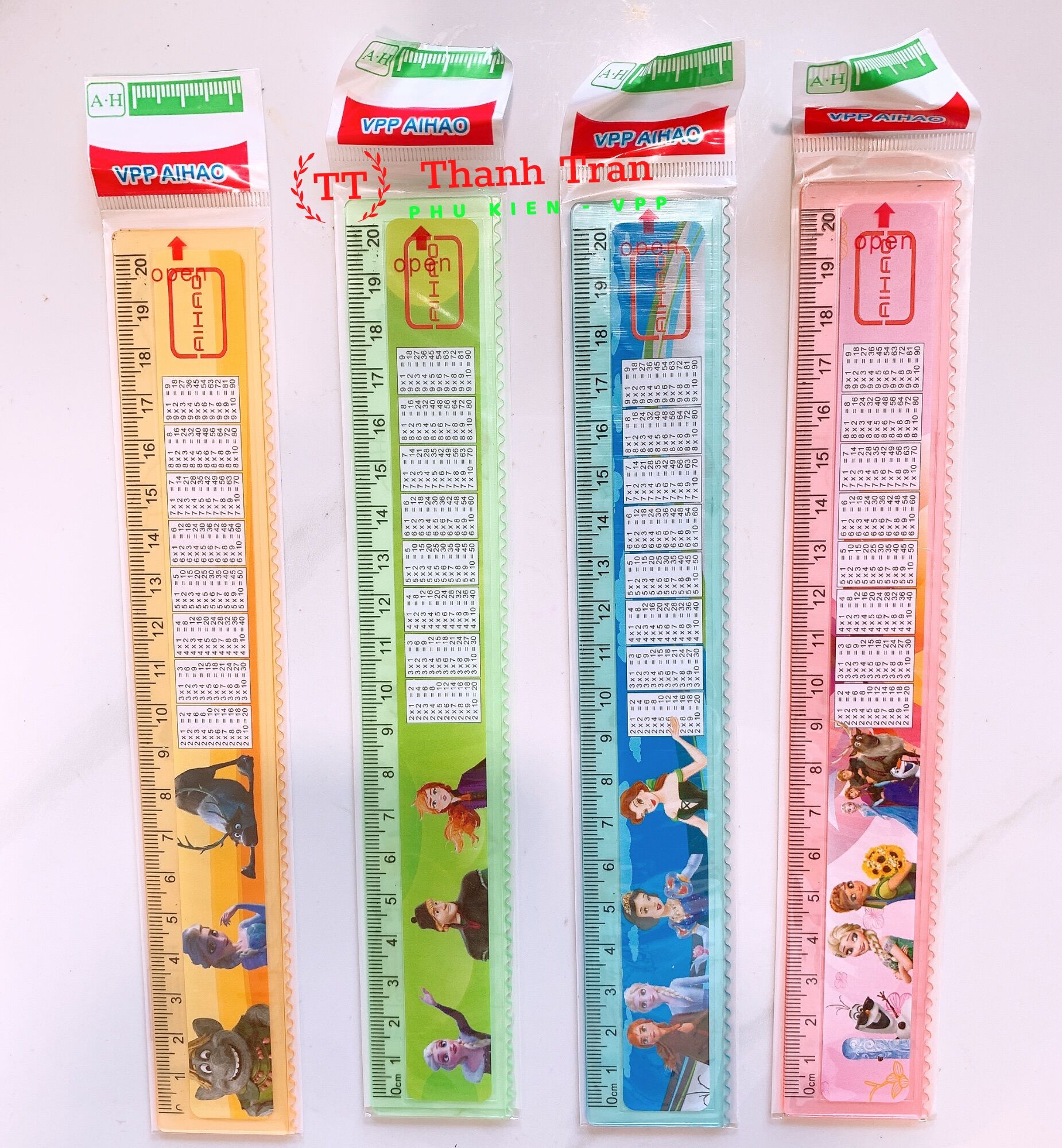 Thước kẻ in Bảng Cửu Chương dài 20cm