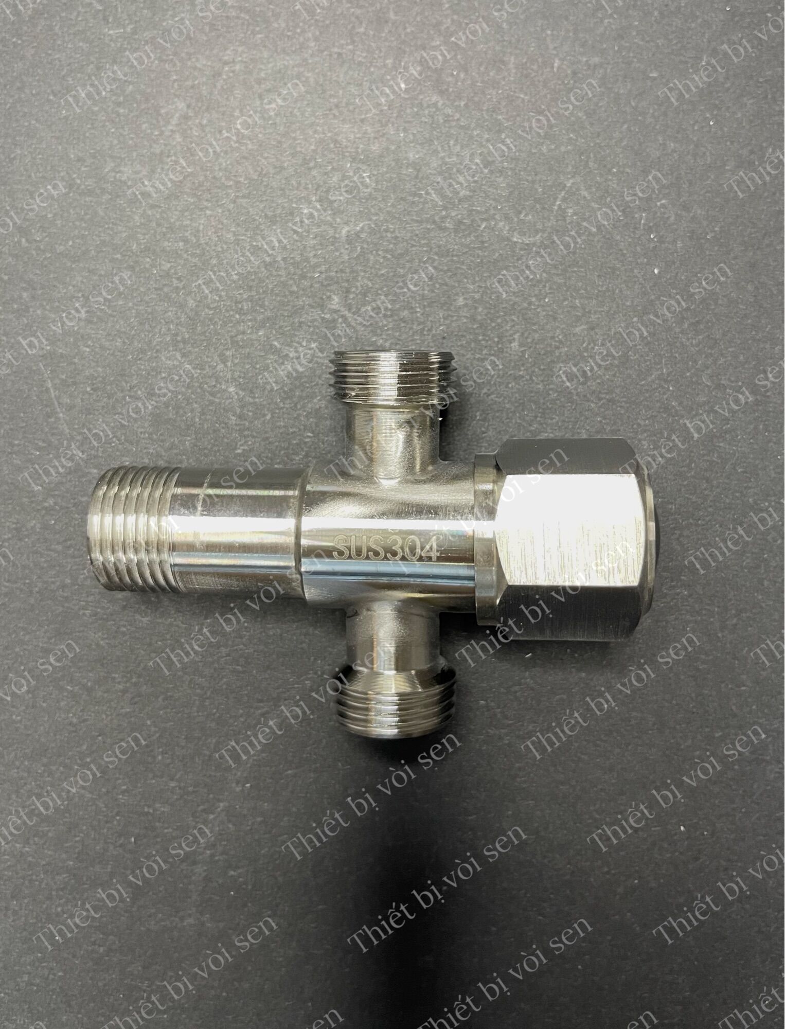 Van khoá nước 2 chiều inox ,chữ T inox SUS 304 Van giảm áp 2 ngã chuyên dùng cho nhà vệ sinh