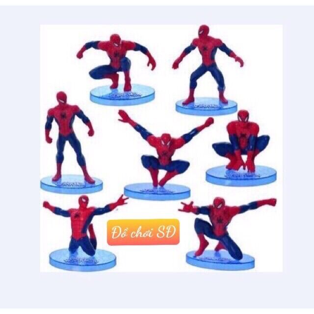 Mô hình siêu nhân nhện - bộ 7 con ( loại nhẹ )