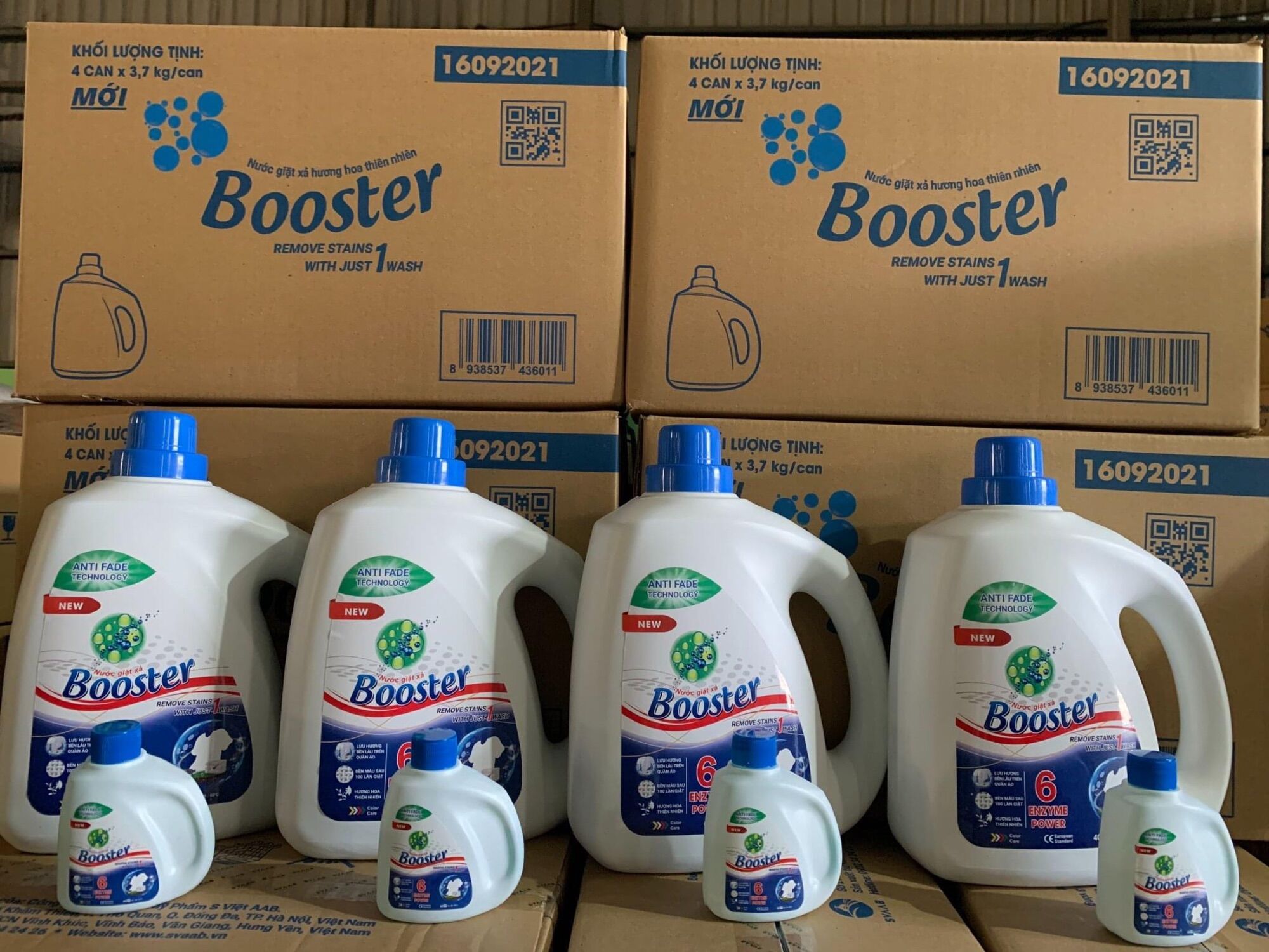 Thùng nước giặt Booster 4 can thiên nhiên