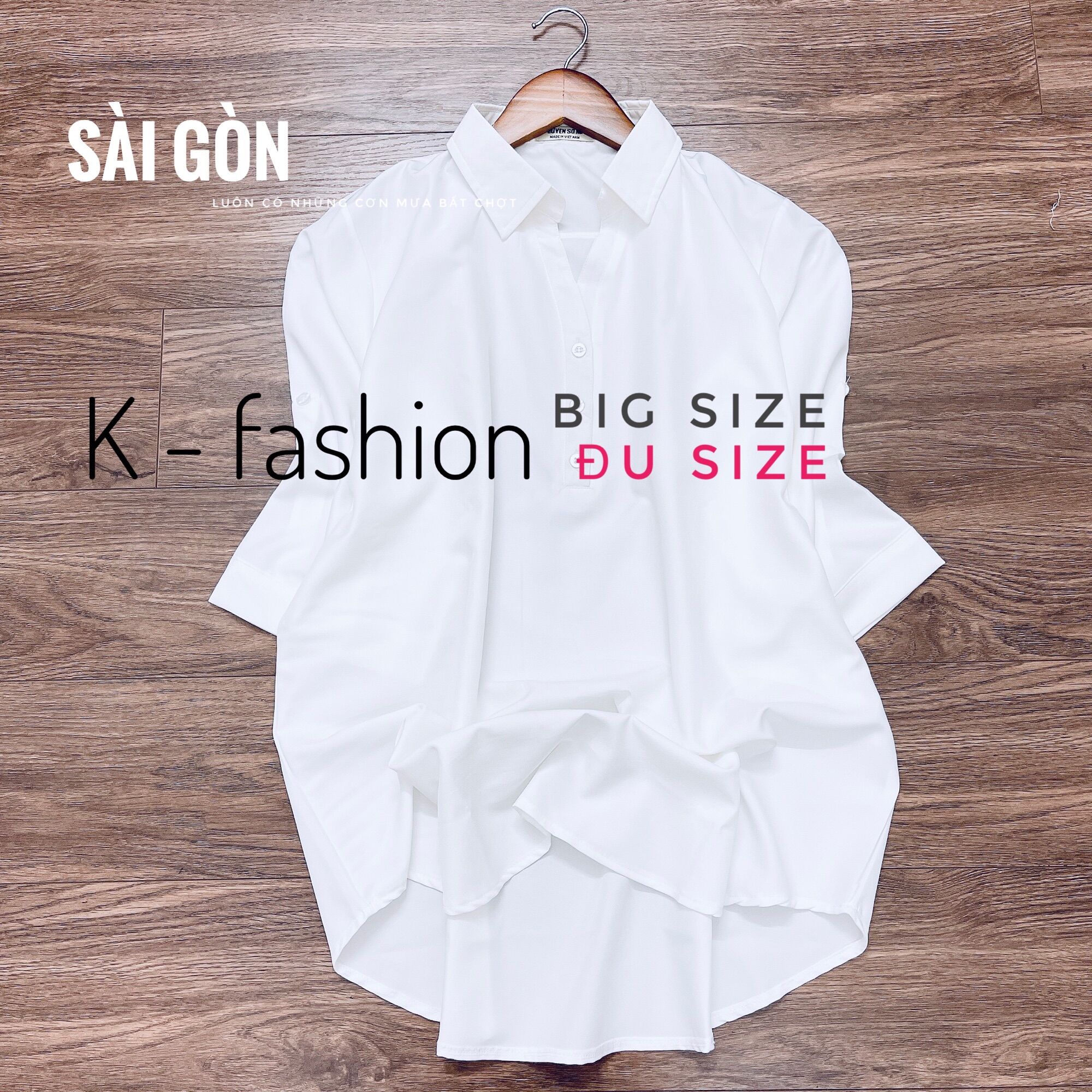 BIG SIZE - ĐỦ SIZE ÁO SƠ MI TRẮNG - Vải mát form rộng