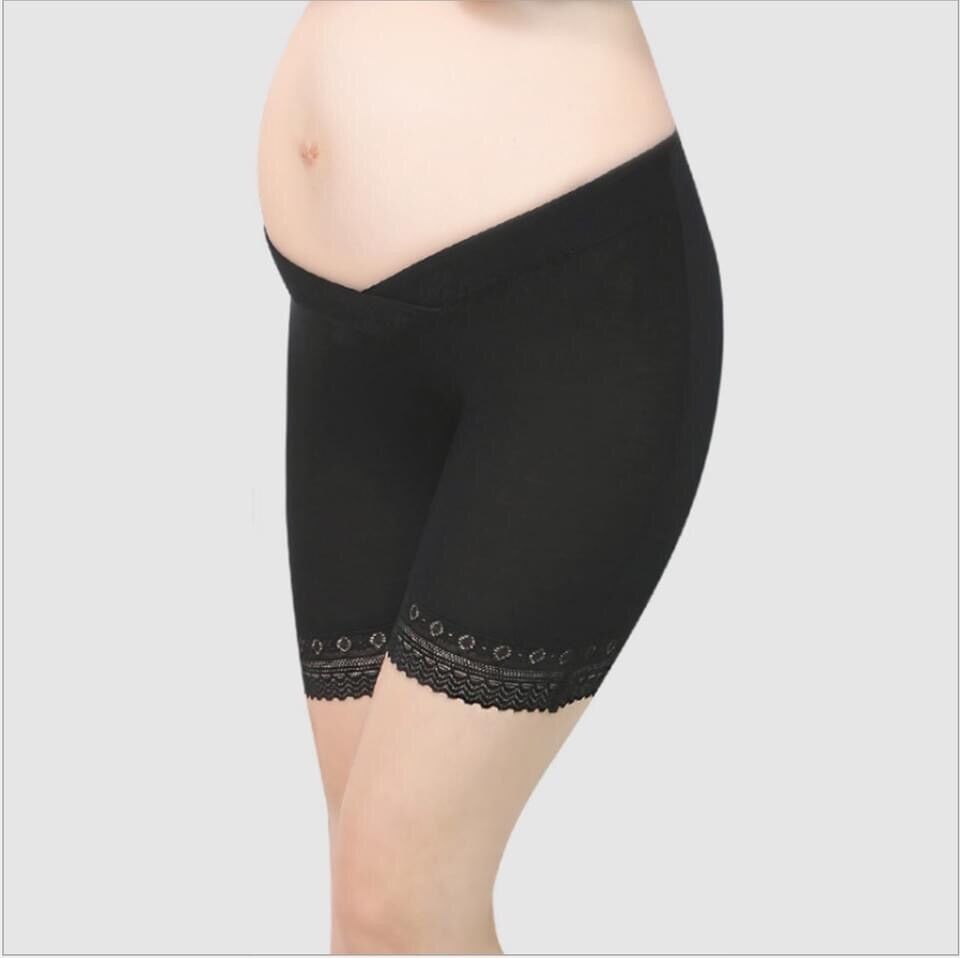 Combo 2 quần đùi bầu mặc váy Cạp chéo chân ren Free size 45-70kg