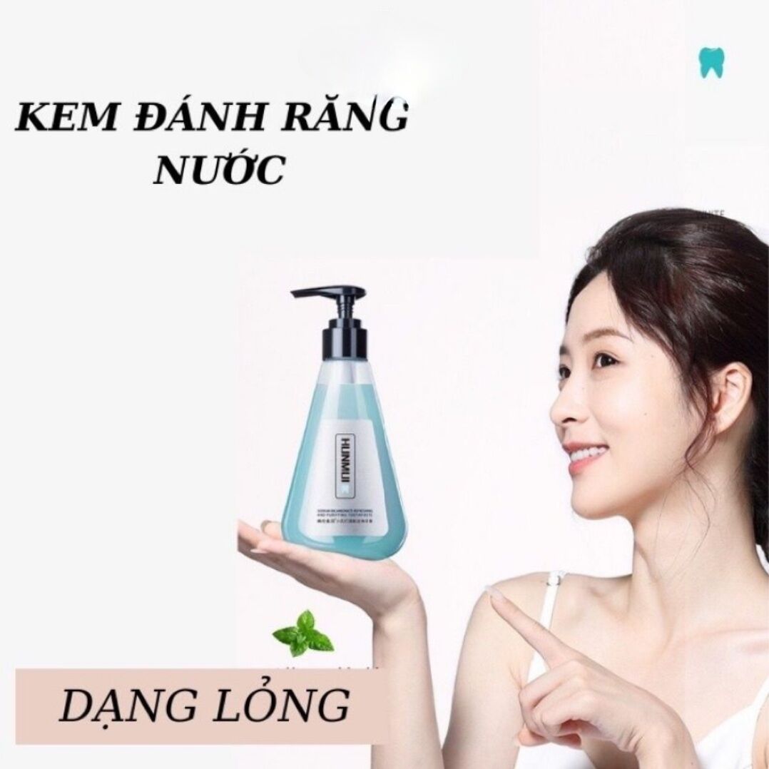 Kem đánh răng hunmui - kem đánh răng dạng lỏng trắng răng - thơm miệng- giảm vàng ố