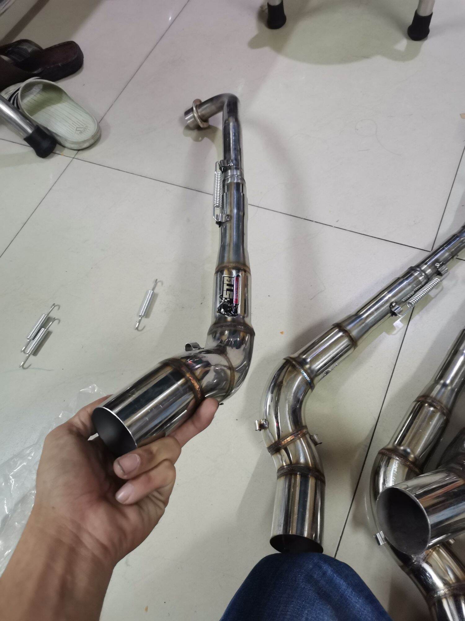 cổ pô cong 2 khúc cho dream. Wave sirius rc