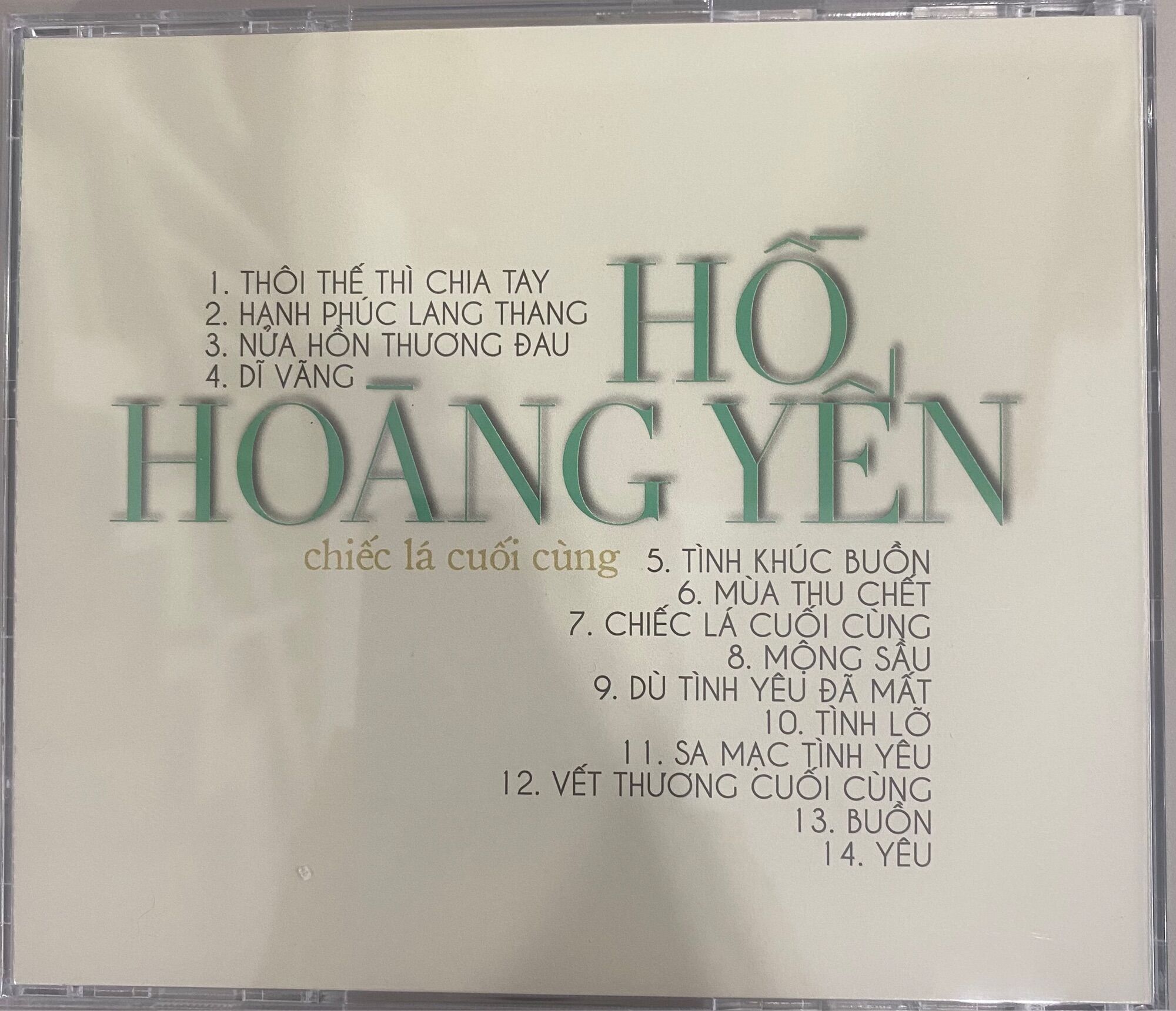CD Hồ Hoàng Yến Chiếc Lá Cuối Cùng