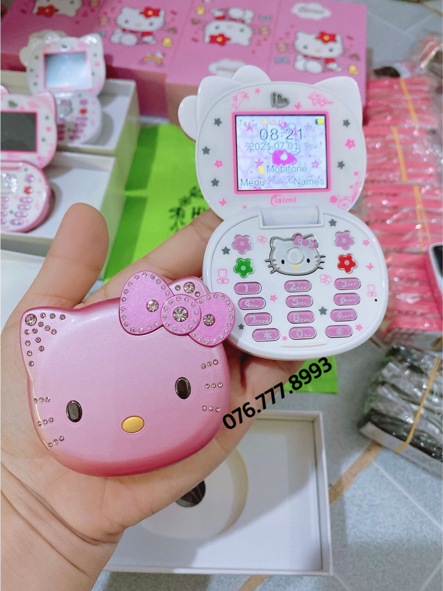 Điện thoại hello kitty mini ( tặng kèm sim)
