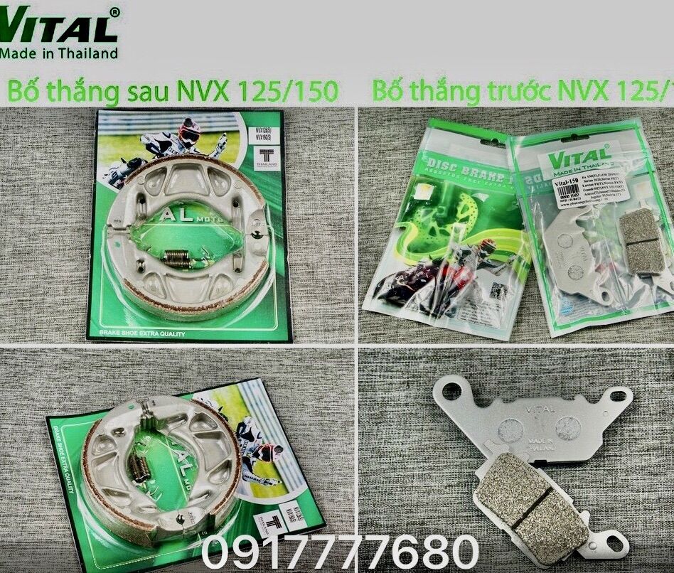 Bố thắng trước sau yamaha nvx125/155 chính hãng vital made in thailand