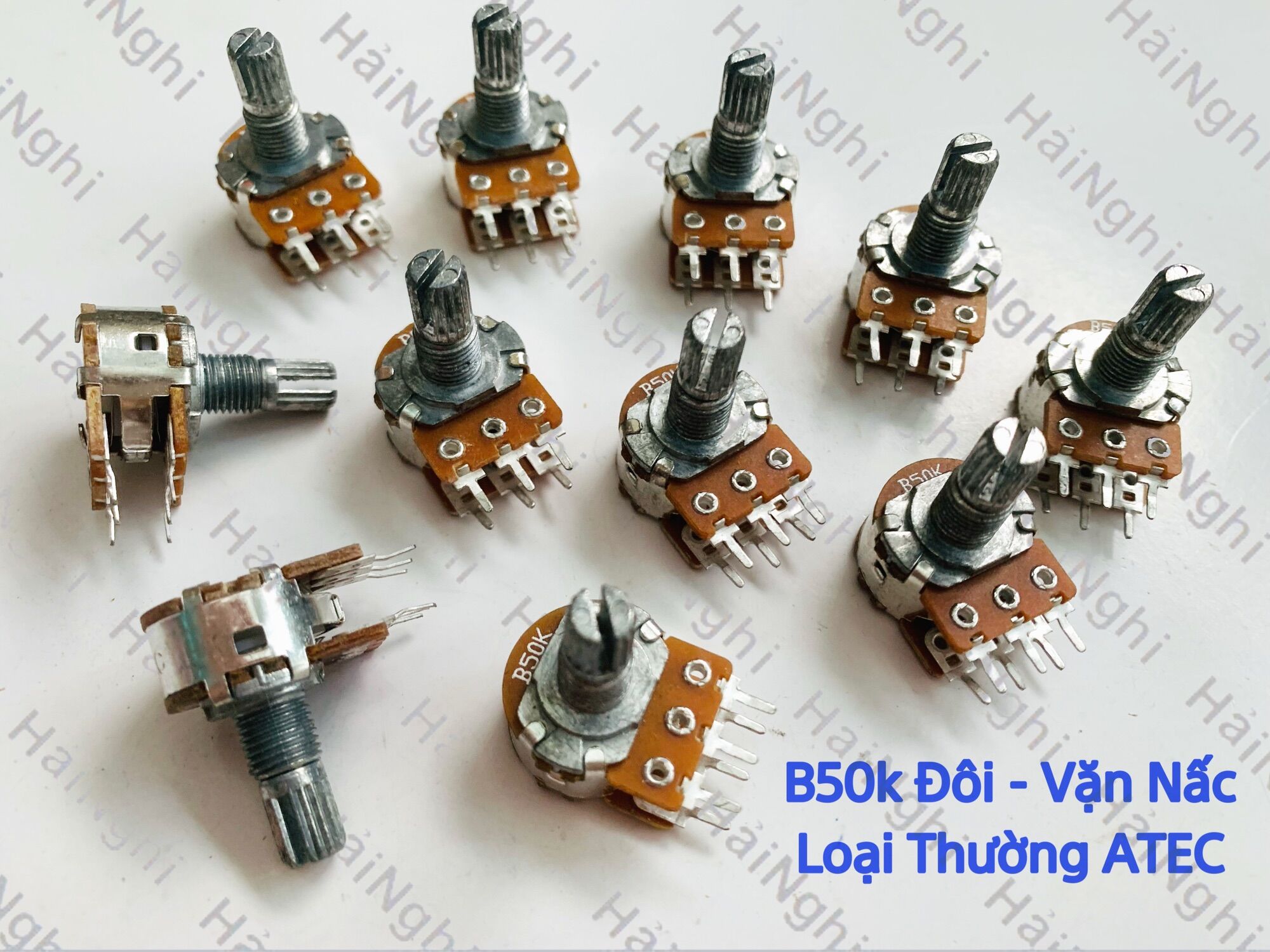 Biến Trở Volume VẶN NẤC-ATEC-B10k Đơn- B50k Đơn- B50k Đôi