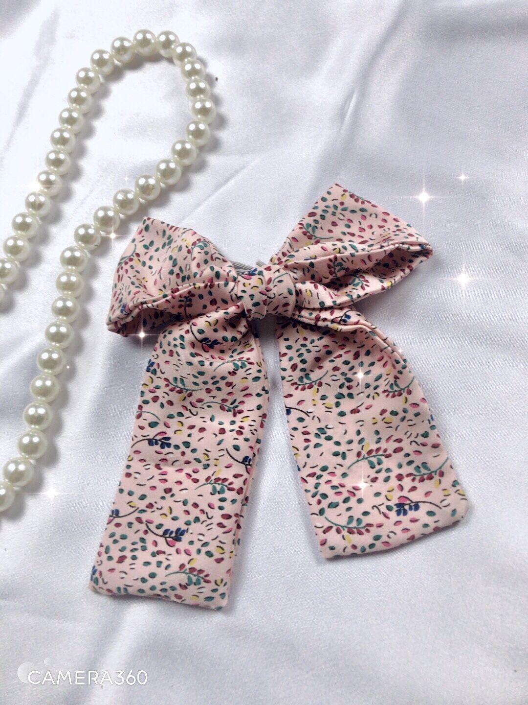 10 Dây Cột Tóc Vải hoa Ngẫu nhiên HandMade