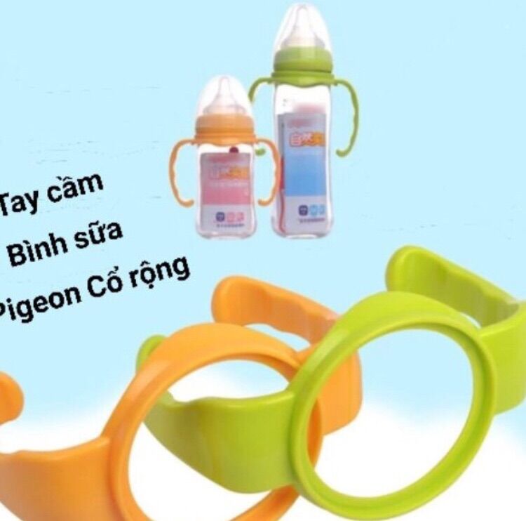 Tay cầm bình sữa pigeon và 1 số bình cổ rộng tương tự