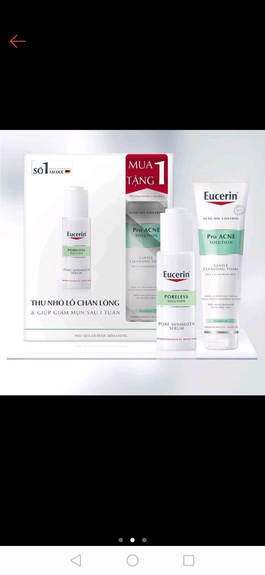 Tinh Chất Eucerin ngừa mụn 30ml + Sữa rửa mặt 150ml