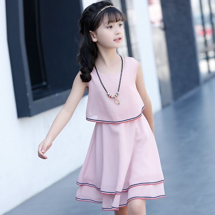 Quần Áo Trẻ Em Quần Áo Mùa Hè Phong Cách Hàn Quốc Váy Bé Gái Váy Nhỏ Vừa Mẫu Mới Vải Voan 2023 Váy Liền Công Chúa Sành Điệu