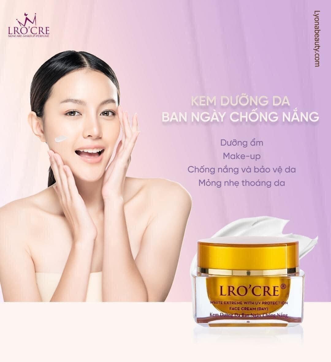KEM DƯỠNG DA BAN NGÀY CHỐNG NẮNG NÂNG TONE LROCRE MAKEUP CHE KHUYẾT ĐIỂM