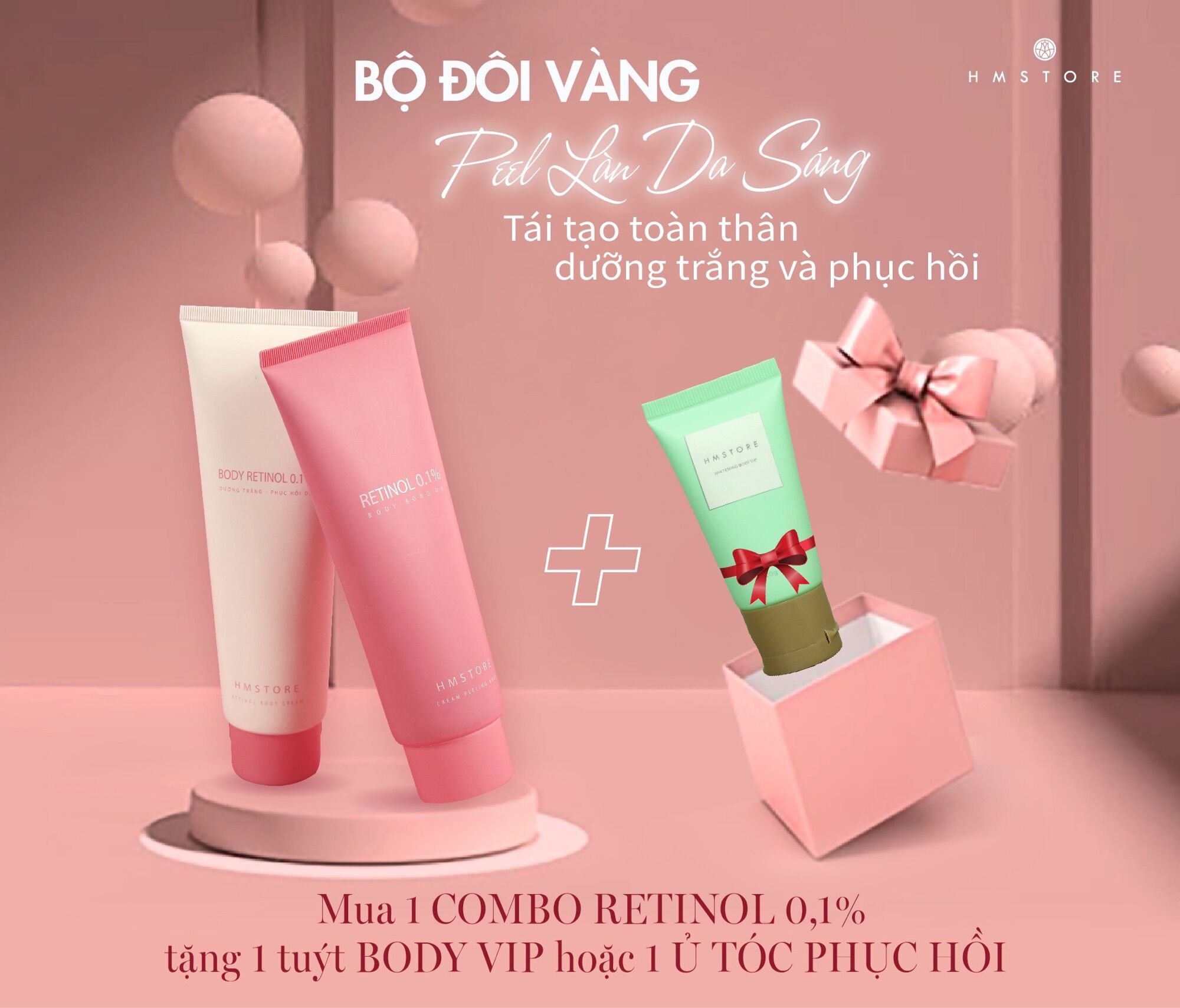 Combo Peel Da Body RETINOL ( Thay Da Sinh Học Hm store )
