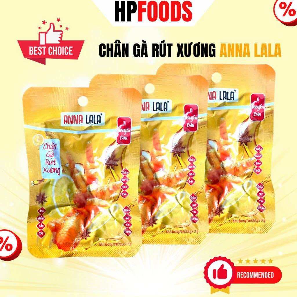 Combo 10 cái chân gà rút xương Không Cay Anna Lala-đồ ăn vặt chân gà rút xương tương thơm ăn liền