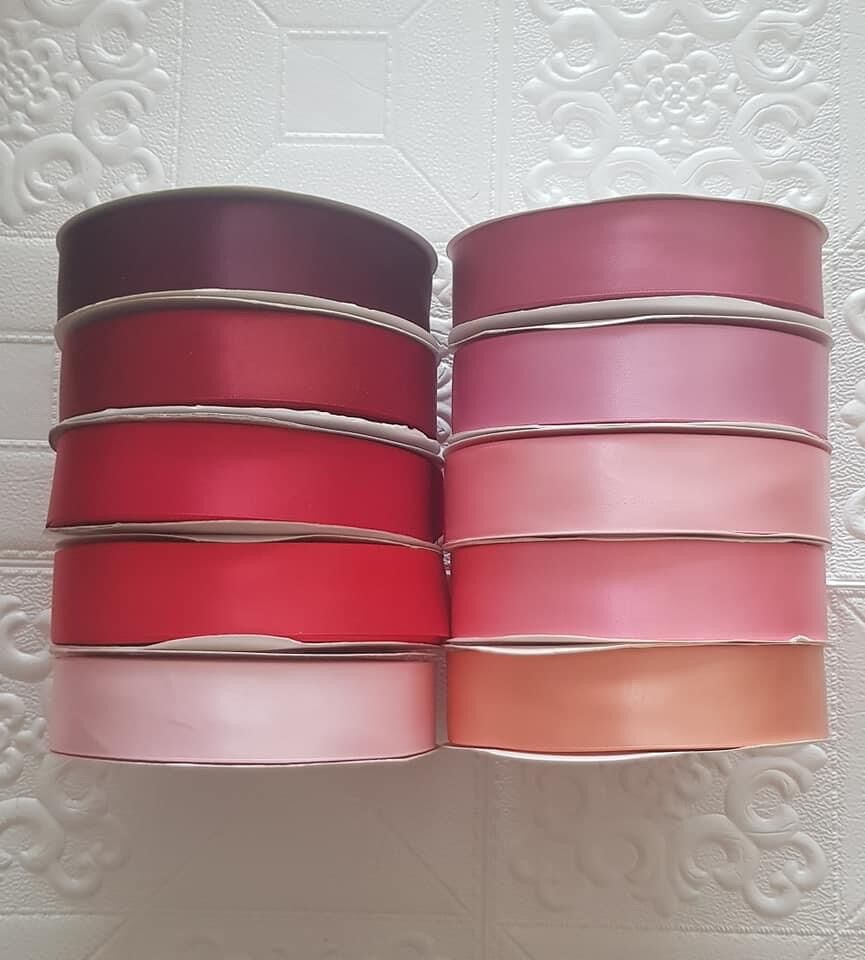 Set 3m ruy băng satin 2 mặt bản 4cm