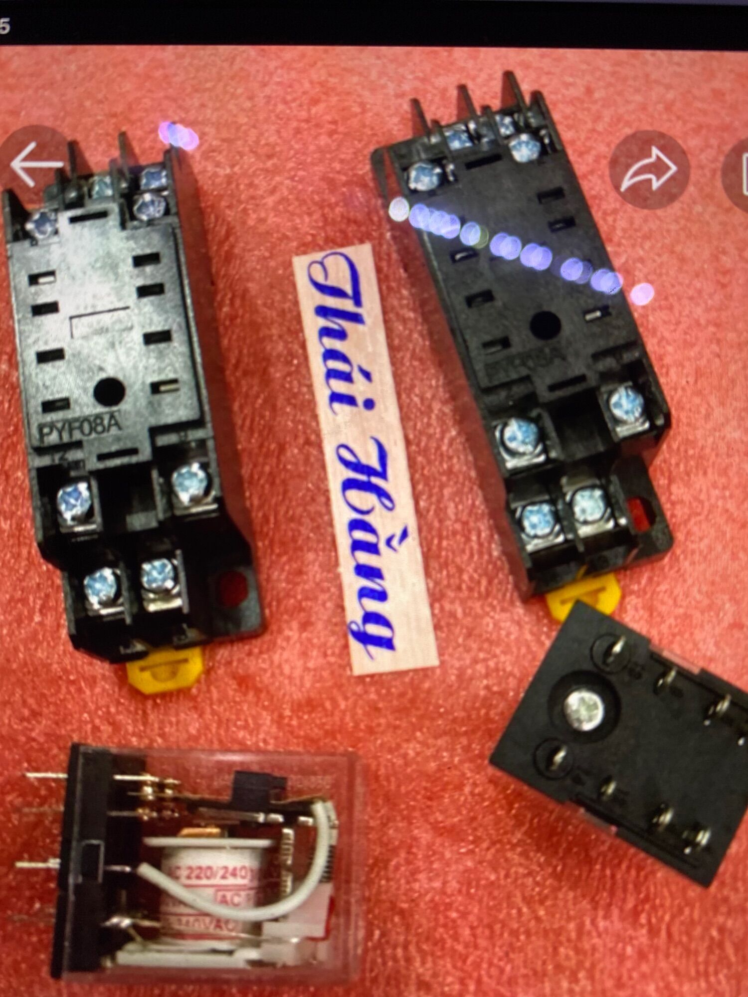 2 bộ relay trung gian 220 v -5 a loại 8 chân nhỏ