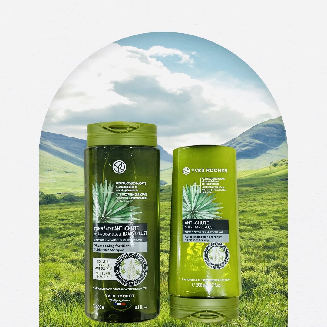 Set gội và xả dành cho tóc yếu rụng Yves Rocher - Nội địa Đức