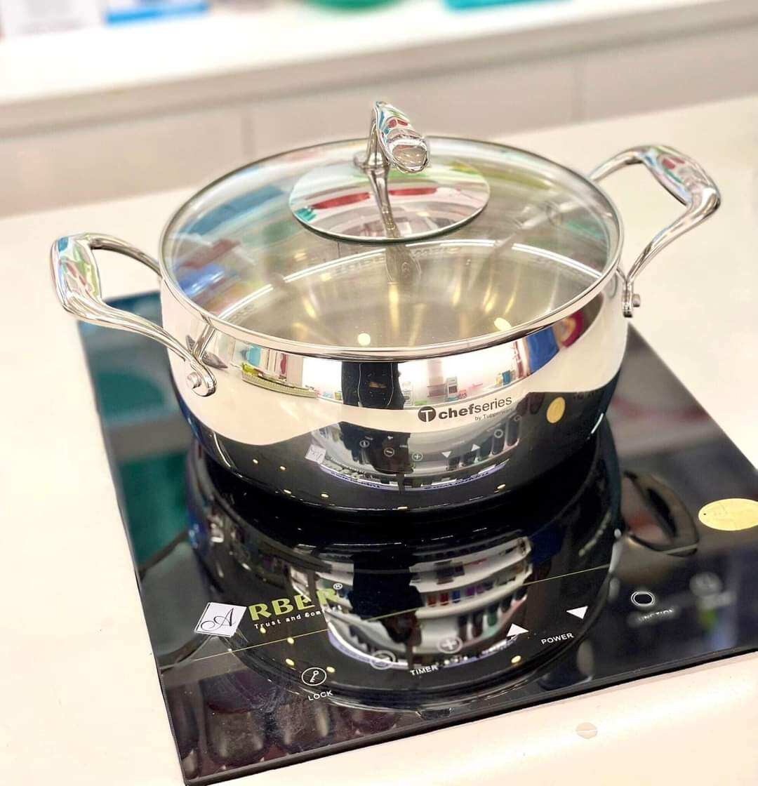 Nồi Tupperware T Chef Series Casserole dung tích 3.8L - Bảo hành 36 tháng - Sử dụng được cho mọi loại bếp