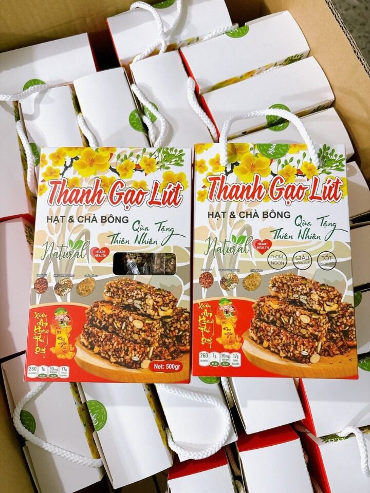 Thanh gạo lứt hạt chà bông 500g