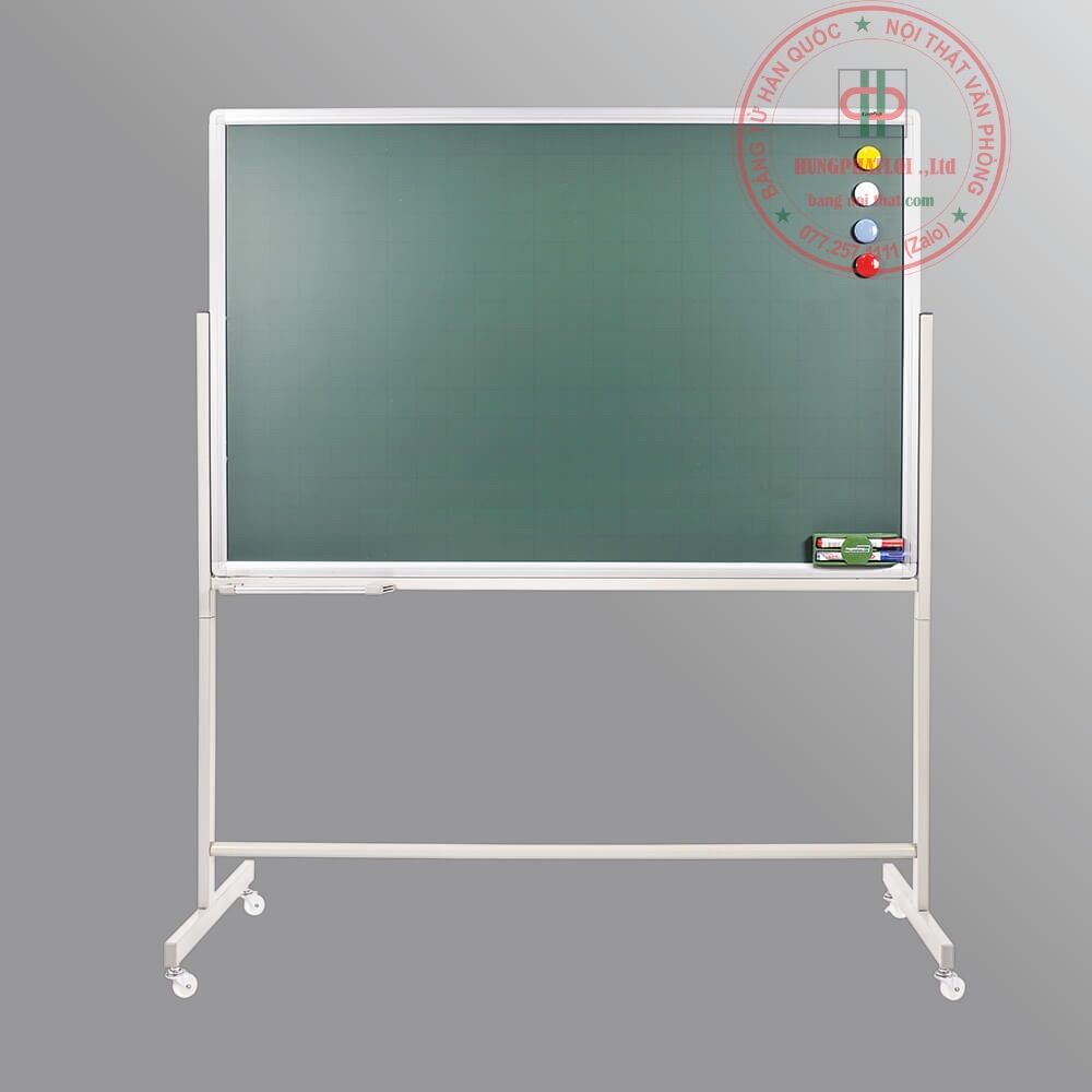 [BID] Bảng xanh (trắng) có chân di động. Kích thước (100x120)cm