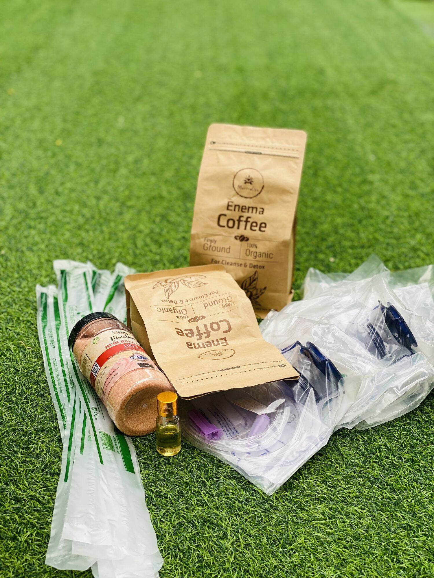 Cà phê hữu cơ thải Độc đại tràng, thải độc Gan, giảm Cân, đẹp da Combo nửa kg 2 túi, 10 dây