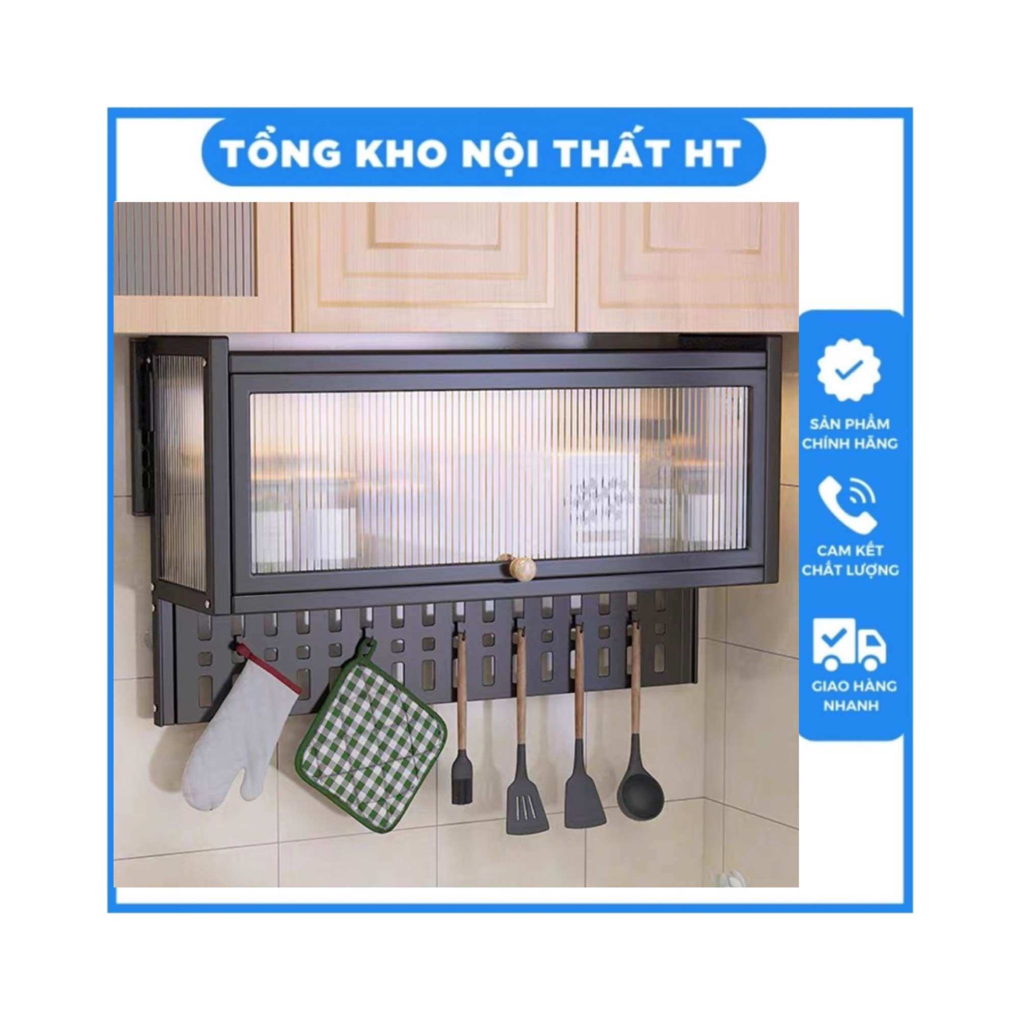 Kệ để gia vị tủ để đồ đa năng nhà bếp lò vi sóng treo tường