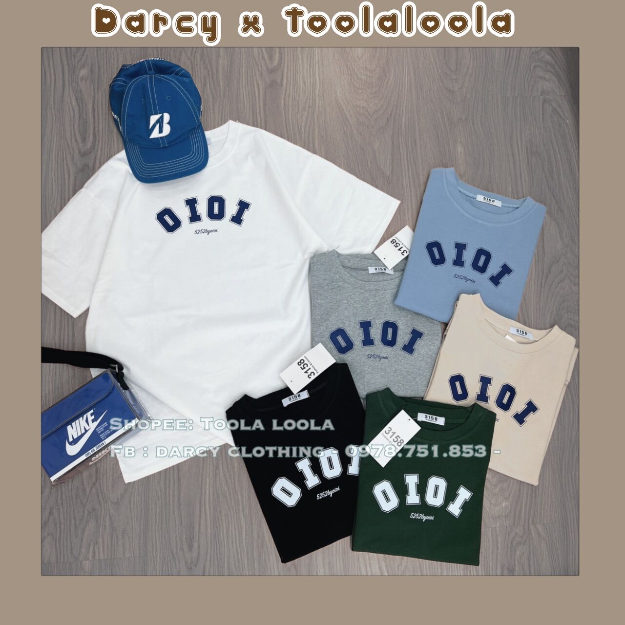 Áo thun OIOI áo phông cotton khô form oversize unisex
