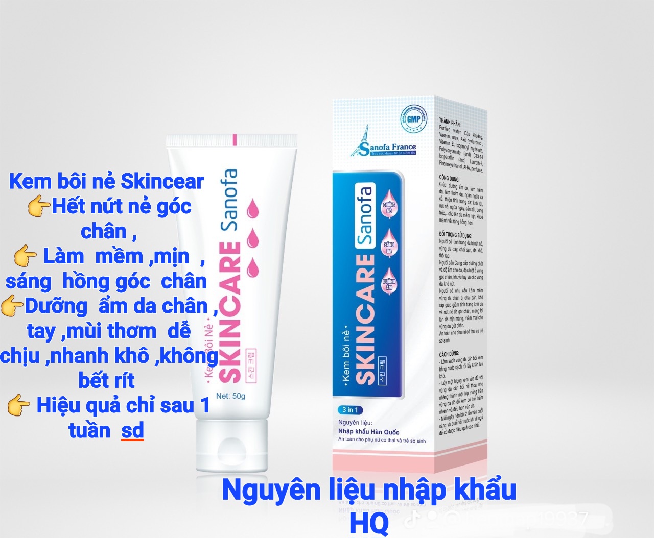 kem bôi nẻ Skincear ,chống nứt nẻ , bong tróc ,khô da , dưỡng ẩm da...