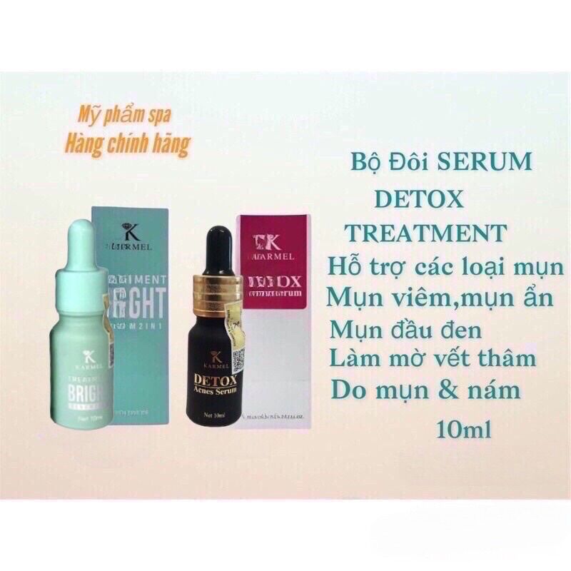 Bộ đôi serum mụn - detox- treatment bright - kamel- sạch mụn, sáng da, mờ thâm nám