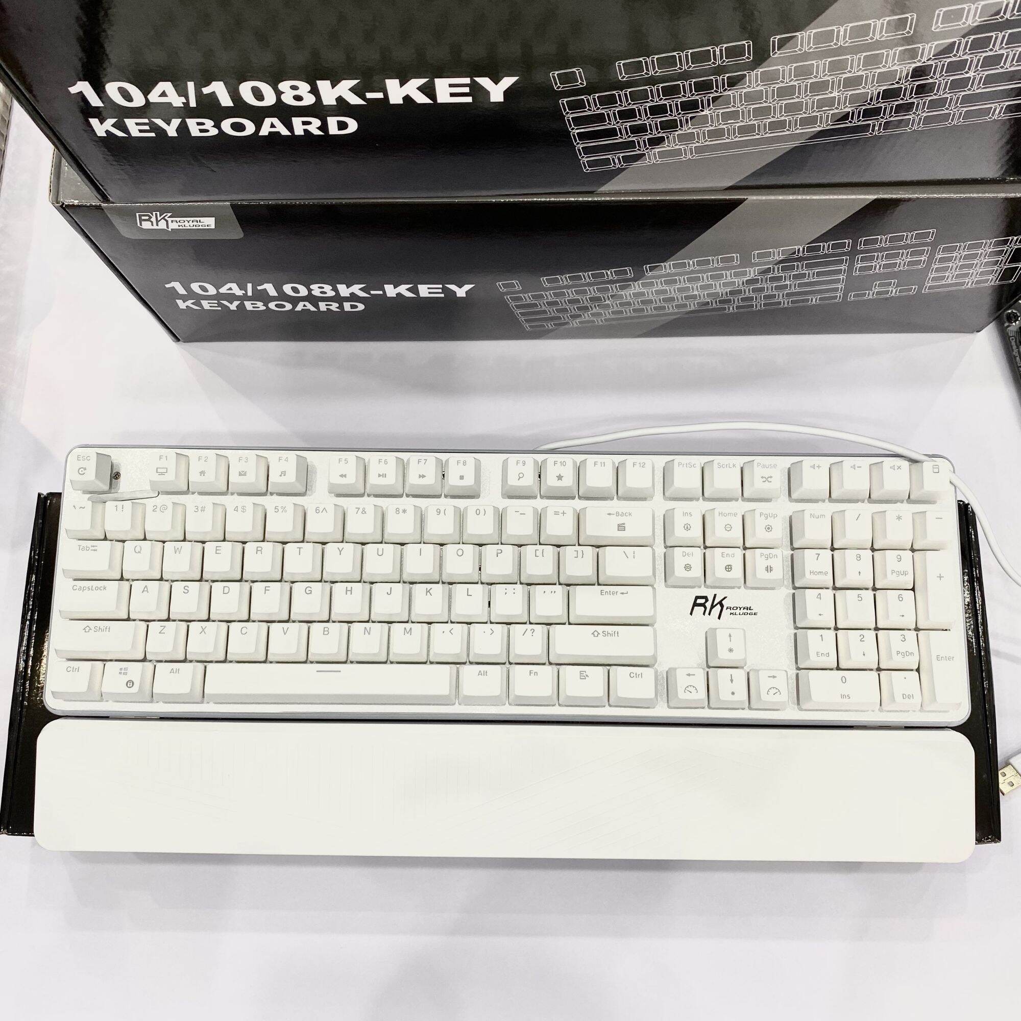 BÀN PHÍM CƠ ROYAL KLUDGE RK918 PRO WHITE BLUE SWITCH