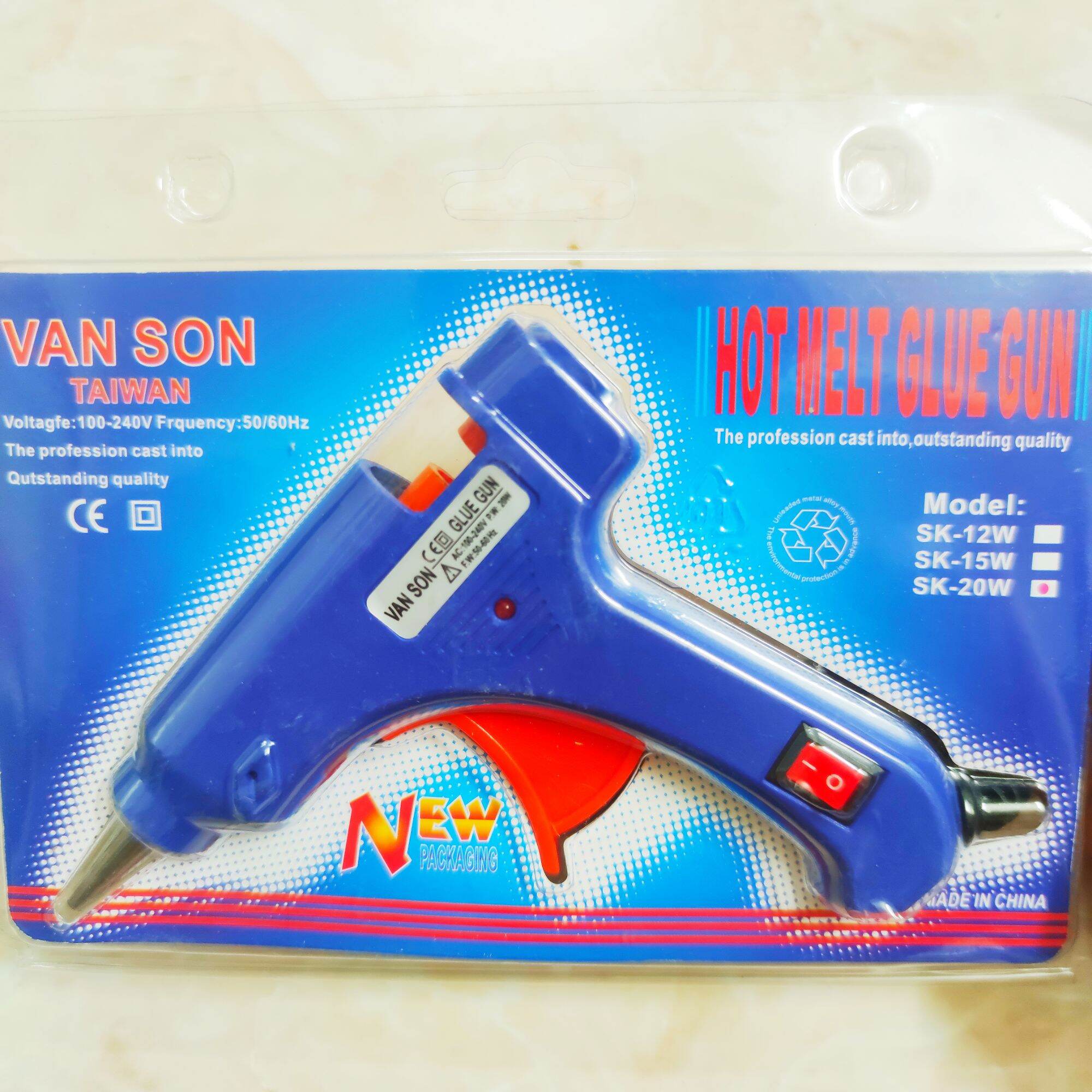 Súng bắn keo nến 20w loại tốt có đèn báo, tặng 5 keo nến dài 28cm tự tay làm thủ công