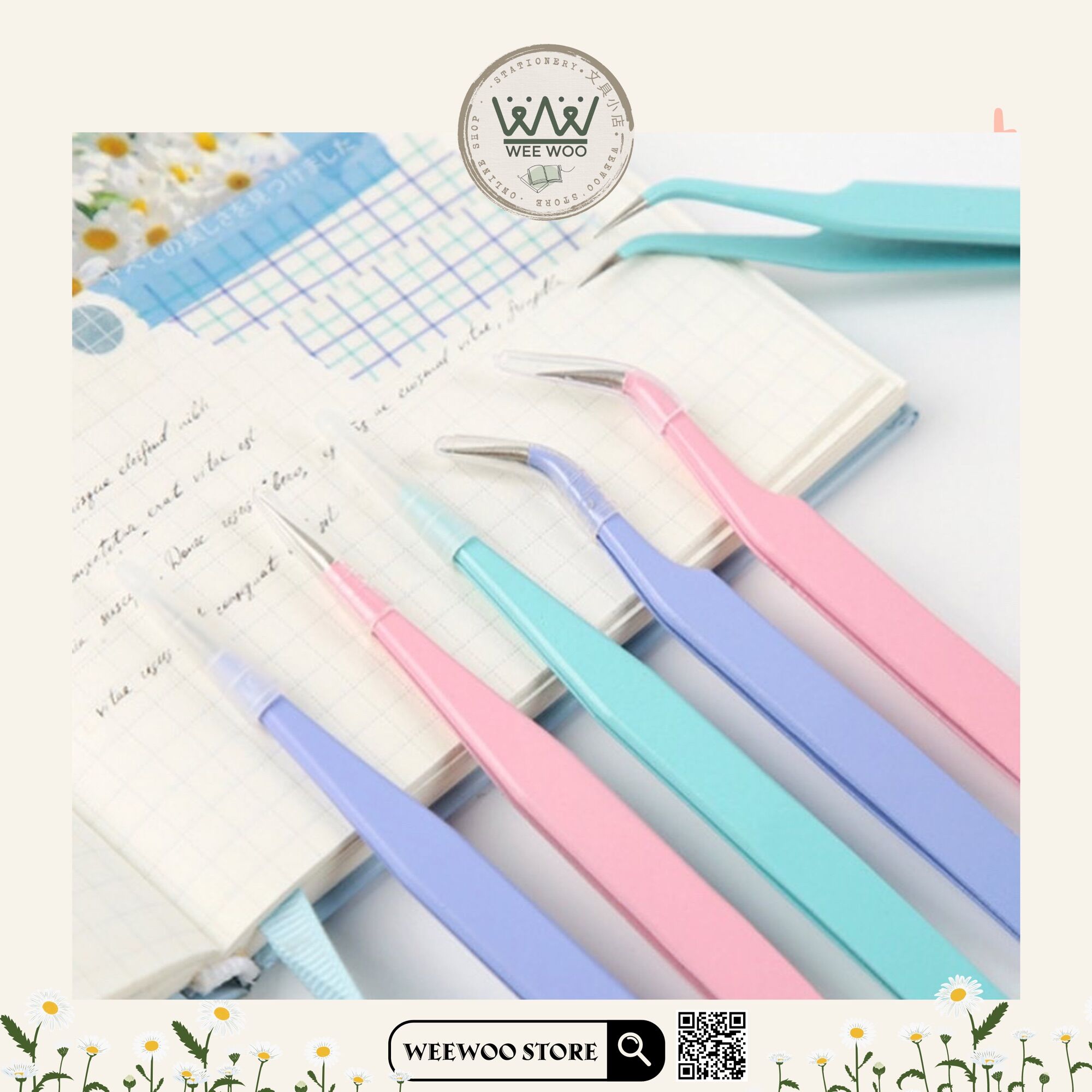Nhíp gắp gỡ sticker dán tone màu Macaron - WeeWoo Store