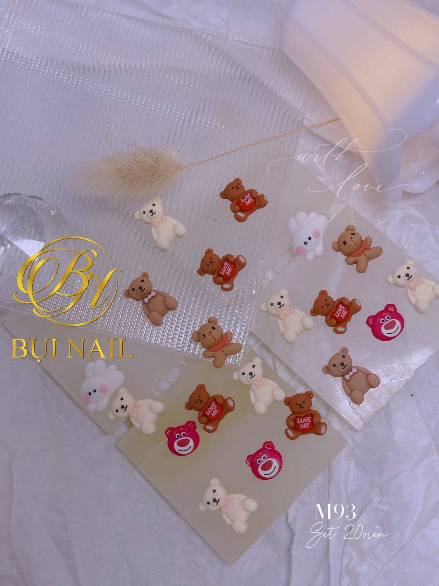 Charm gấu m93 20viên