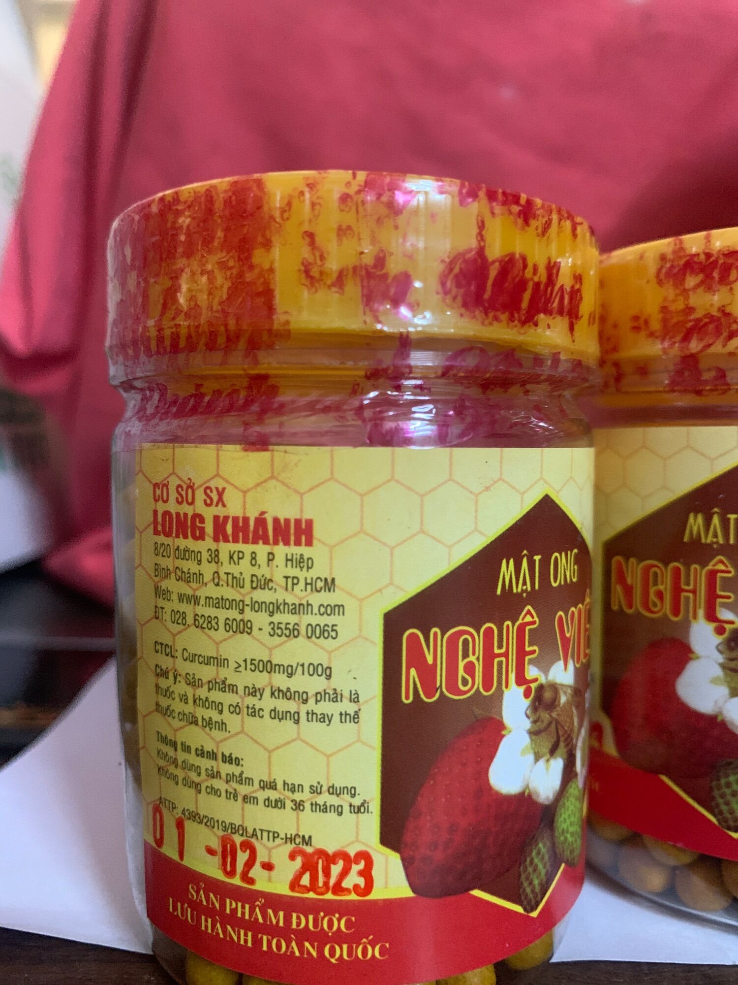 Viên NGHỆ vàng MẬT ONG - Long Khanh (Lọ 120g)